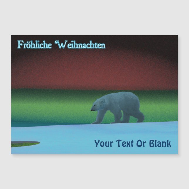Fröhliche Weihnachten - Oso Polar de Luces Polares (Anverso)
