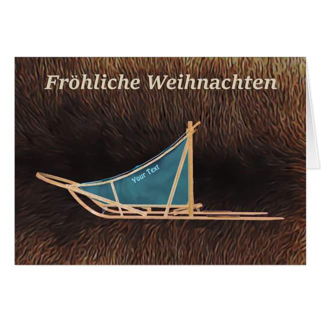 Fröhliche Weihnachten - Perro Sled (Anverso (Horizontal))