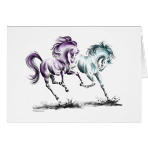 Frolicking Racing Wild Horses