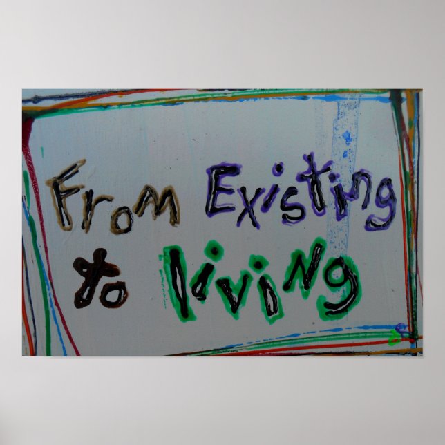"from existing to living recovery posters (Frente)