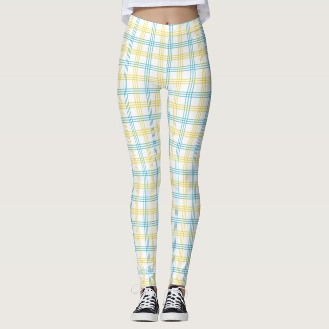 Front and back views of plaid leggings (Anverso)