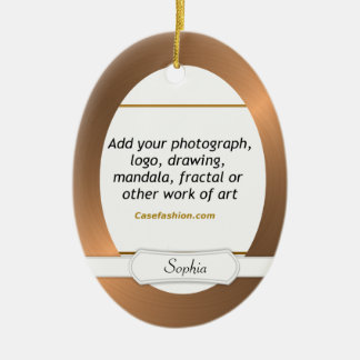 Frontera de cerámica oval del cobre del ornamento