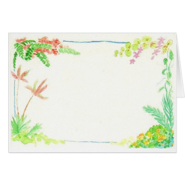 Frontera de la planta tropical (Anverso (Horizontal))