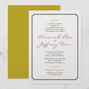 Frontera elegante de la invitación de la boda