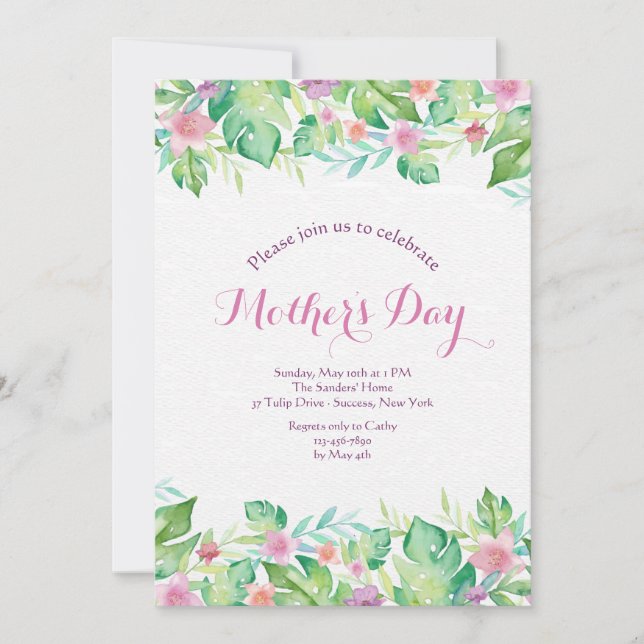 Fronteras en la invitación a la floración (Anverso)