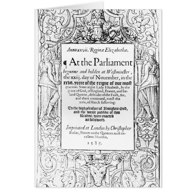 Frontispiece a una cuenta del parlamento (Frente)