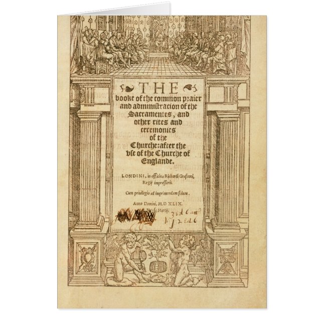 Frontispiece 'del libro de Prayer común (Frente)