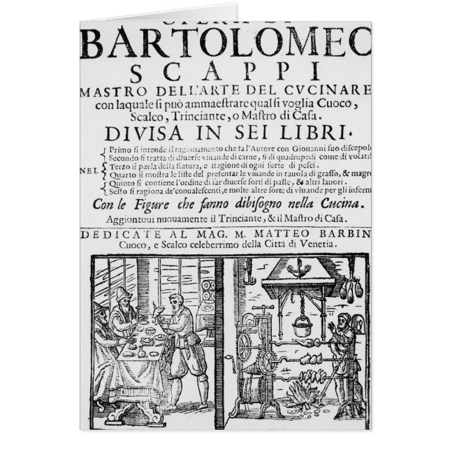 Frontispiece para cocinar el libro de Bartolomé (Frente)
