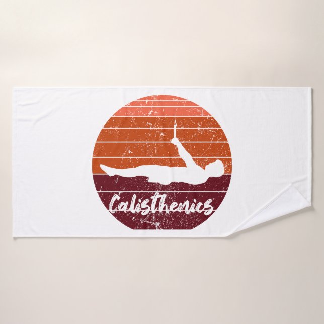 frontlever, calisthenics, street workout (Toalla de baño)