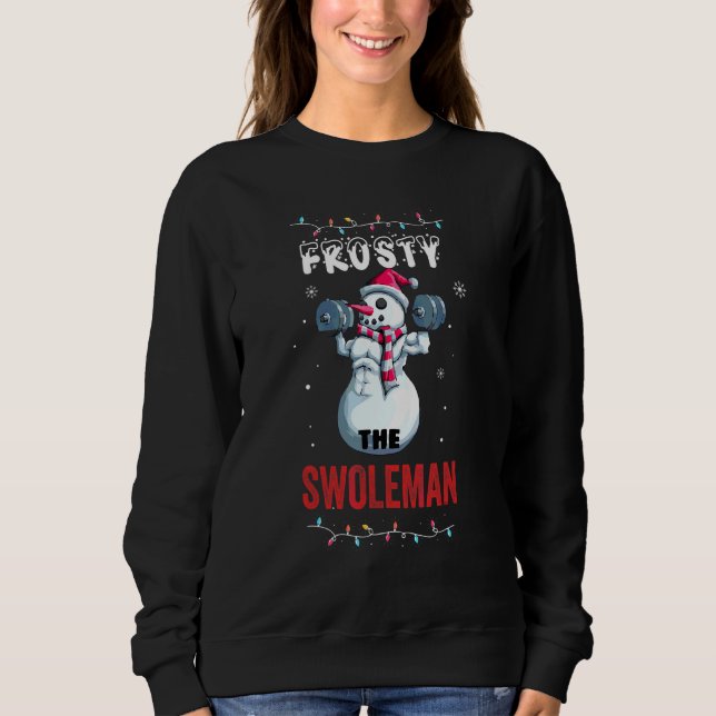 Frosty El Hombre del Sueldo Jersey Feo de Navidad  (Anverso)