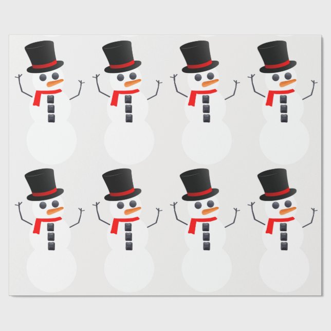 Frosty El Papel De Envoltura De Snowman (Superficie plana)