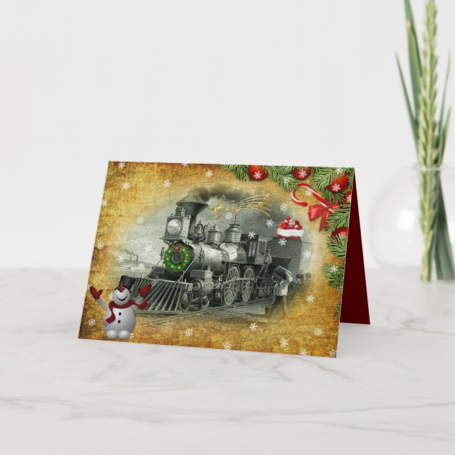 Frosty El Tren De Navidad Vintage De Snowman (Anverso)