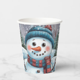 Frosty el vaso de papel de Snowman