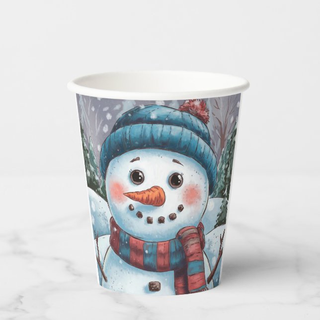 Frosty el vaso de papel de Snowman (Anverso)