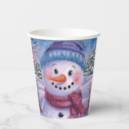 Frosty el vaso de papel de Snowman