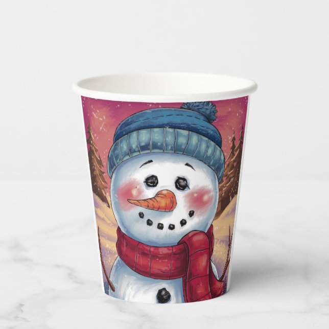 Frosty el vaso de papel de Snowman (Reverso )