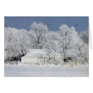 Frosty Iowa Farm Blank Toda La Ocasión