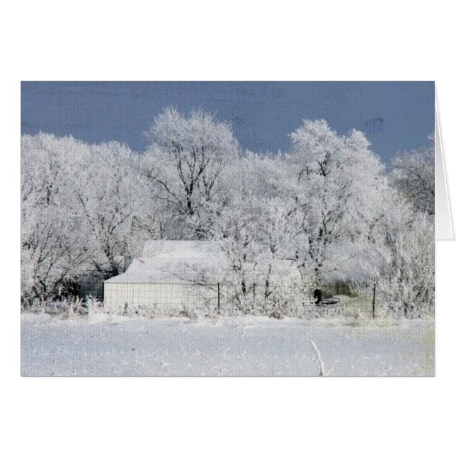 Frosty Iowa Farm Blank Toda La Ocasión (Anverso (Horizontal))