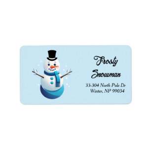 Frosty La Etiqueta De Dirección De Retorno De Snow