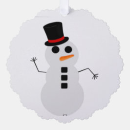 Frosty La Tarjeta Ornamento De Papel De Snowman