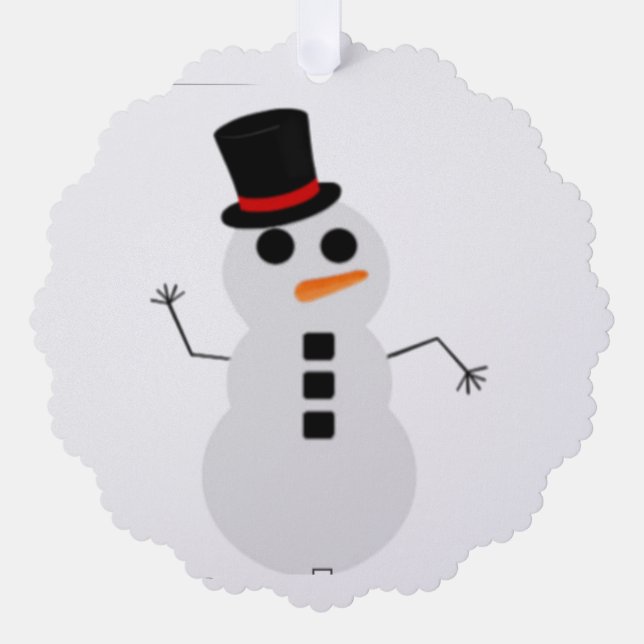 Frosty La Tarjeta Ornamento De Papel De Snowman (Anverso)