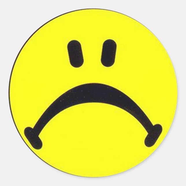 Frownie Face Pegatina (Anverso)