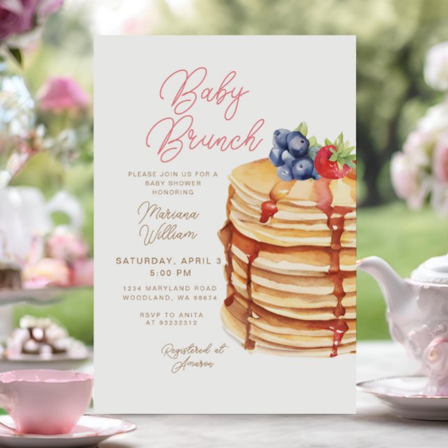 Fruit Pancakes Baby Shower Brunch Invitación (Subido por el creador)
