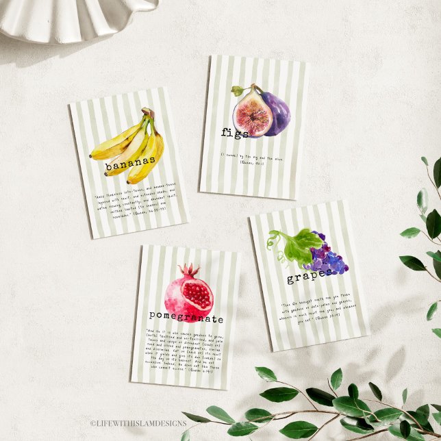 Fruits mentioned in the Quran 5x7 Print Set (Subido por el creador)