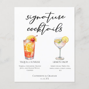 Fruity Garden Wedding Signature Cocktails Menú