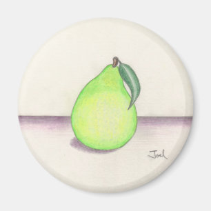 FRUITY PEAR imán (redondo)