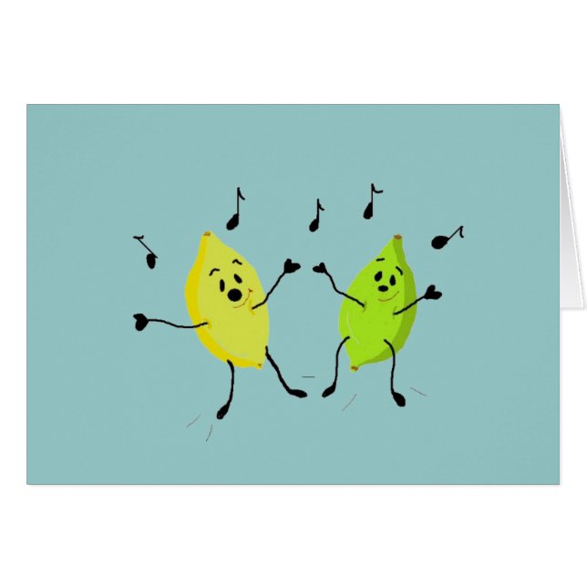 Fruta bailarina - Tarjeta en blanco (Anverso (Horizontal))