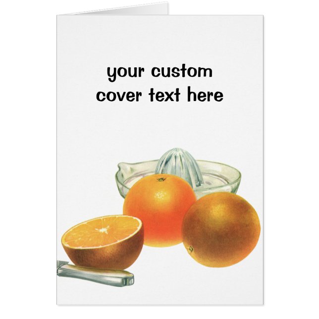 Fruta culinaria vintage, Naranjas maduros Juicer d (Frente)