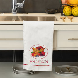 Fruta de la cocina personalizada espiritual toalla