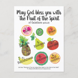 Fruta de la postal espiritual