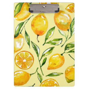 Fruta de limón amarillo   Portapapeles de frutas
