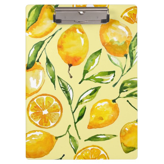 Fruta de limón amarillo | Portapapeles de frutas (Anverso)