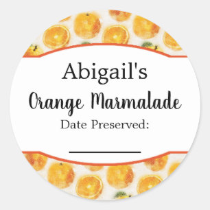 Fruta de Naranja Pegatina de canalización redonda