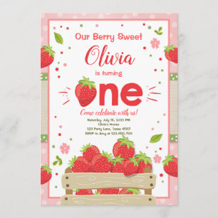 Fruta de verano de la invitación al primer cumplea