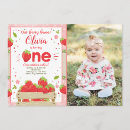 Fruta de verano de la invitación al primer cumplea