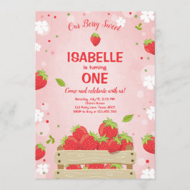 Fruta de verano de la invitación al primer cumplea