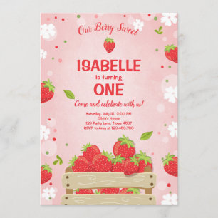 Fruta de verano de la invitación al primer cumplea