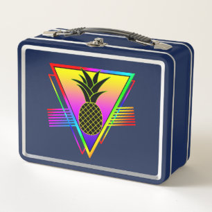 Fruta de verano de piña de silueta moderna retro