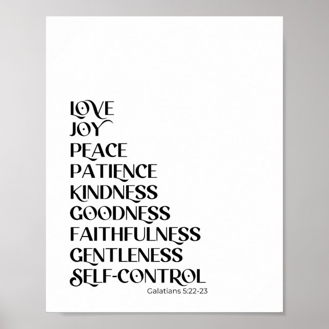 Fruta del espíritu de la decoración cristiana en l (Frente)