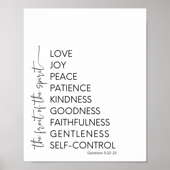 Fruta del espíritu de la decoración cristiana en l (Frente)