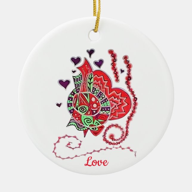 Fruta del Espíritu es... Ornamento de "Amor" (Frente)