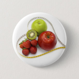 Fruta del verdor del nutricionista del botón