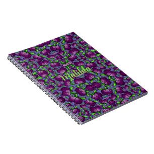 fruta fresca de cuaderno de espiral de PLUM person