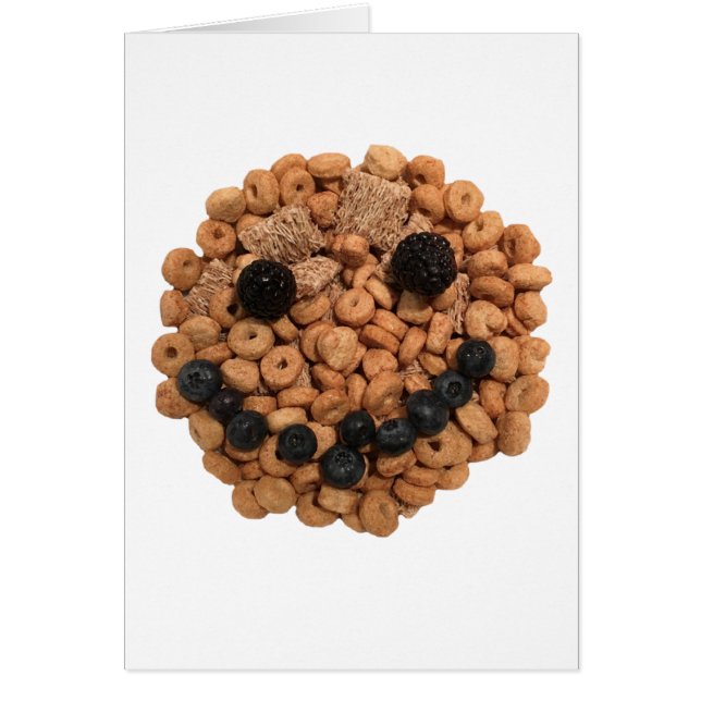 Fruta sonriente y rostro de cereales (Frente)