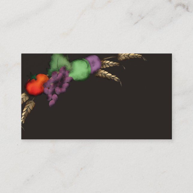 fruta toscana del trigo que cocina la tarjeta de (Anverso)