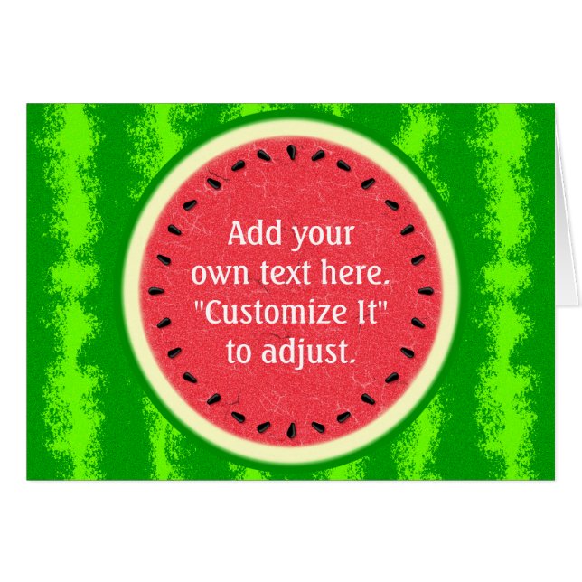 Fruta veraniega de trozo de sandía personalizada (Anverso (Horizontal))